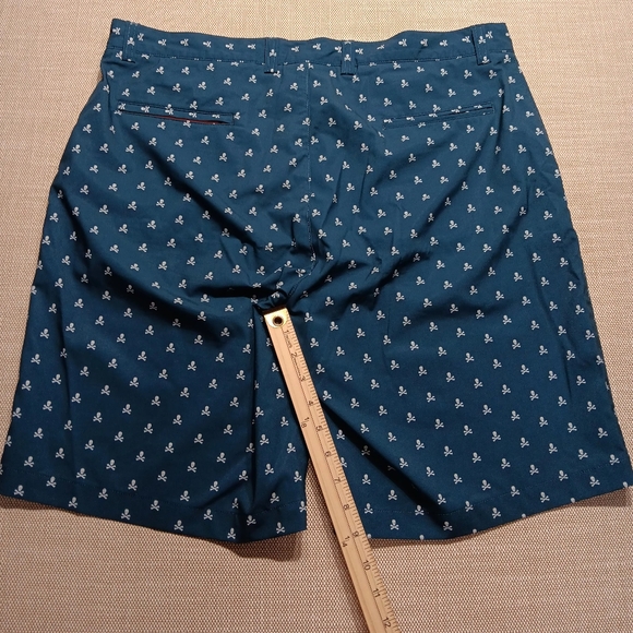 Peter Millar Crown Sport Golf shorts, 38 w/ 9" inseam, Blue w/ ☠️, Great Cond. - Picture 4 of 4